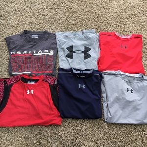 Lot of barely worn under armour youth xl tees